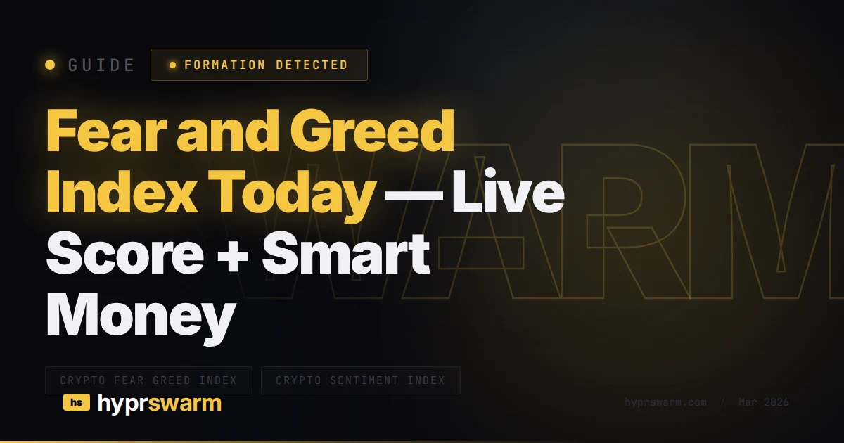 Fear and Greed Index Today — Live Score + Smart Money